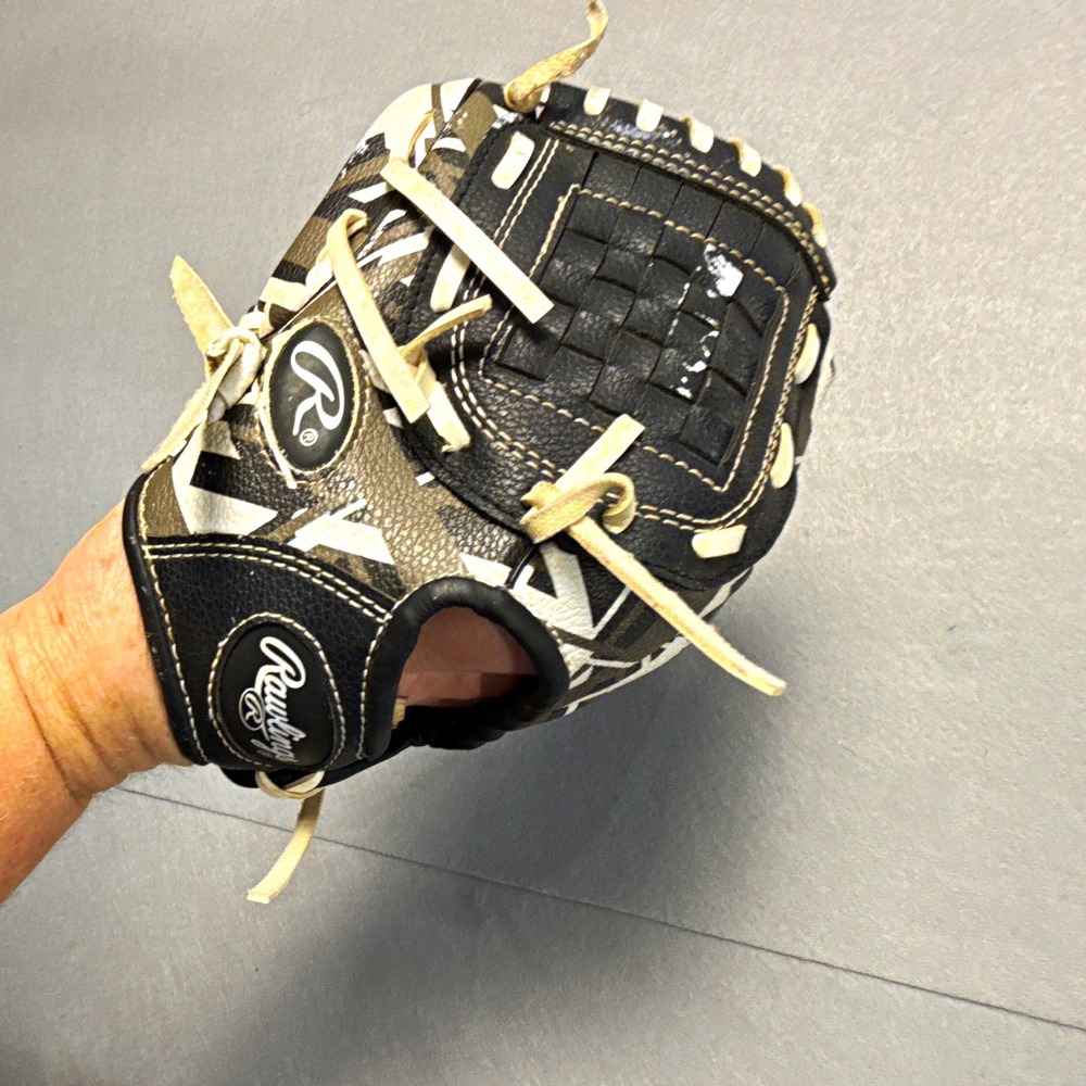 Rawlings Remix REM91 9" Basket Web LH Throw Youth Leather Glove Black/Gray/White